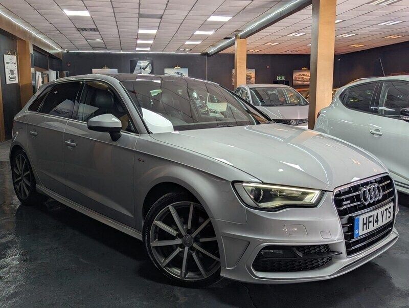 Silver Used 2014 Audi A3 Sportback S-Line Hatchback | £8,550 (Fair price) - Image 1/4