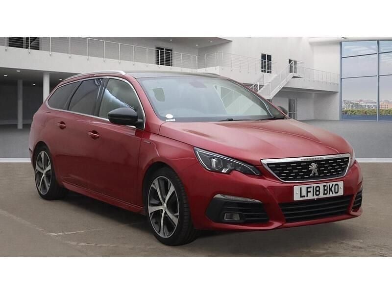 Red Used 2018 Peugeot 308 GT-line Estate | £9,490 (Fair price) - Image 1/4