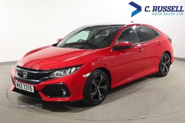 Red Used 2019 Honda Civic EX Hatchback | £12,995 (Fair price) - Image 1/4