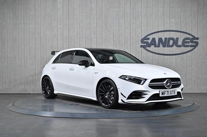 White Used 2021 Mercedes A35 AMG Premium Plus Hatchback | £29,499 (Fair price) - Image 1/4