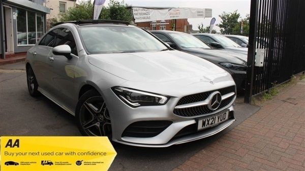 Silver Used 2021 Mercedes CLA200 AMG line Coupe | £18,995 (Fair price) - Image 1/1