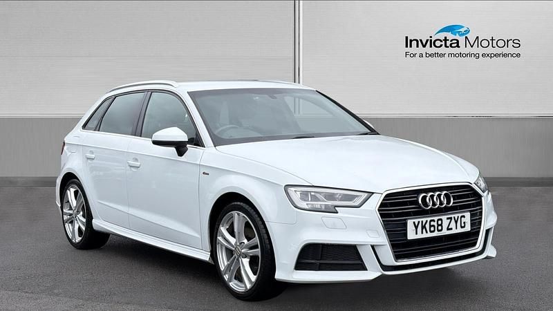 Used Audi A3 S-Line 150 HP (110 kW) 2018 Glacier white Sedan