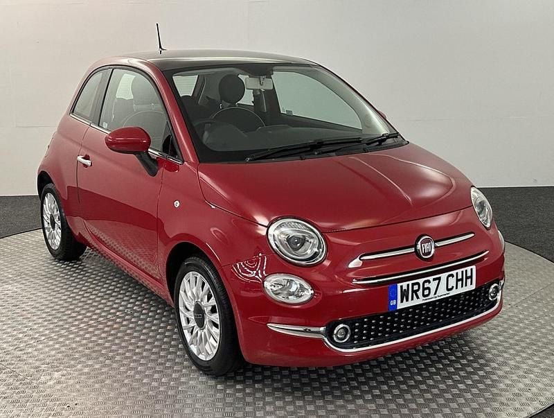 Red Used 2017 Fiat 500 Lounge Hatchback | £7,025 (Fair price) - Image 1/4
