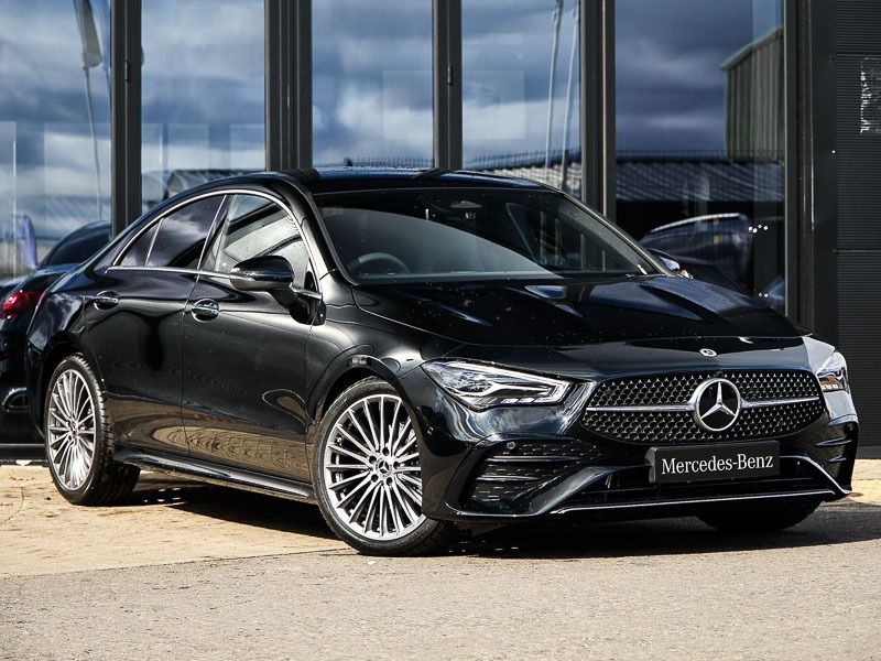 Black New 2024 Mercedes CLA180 AMG Line Premium Sedan | £36,198 (Good price) - Image 1/4