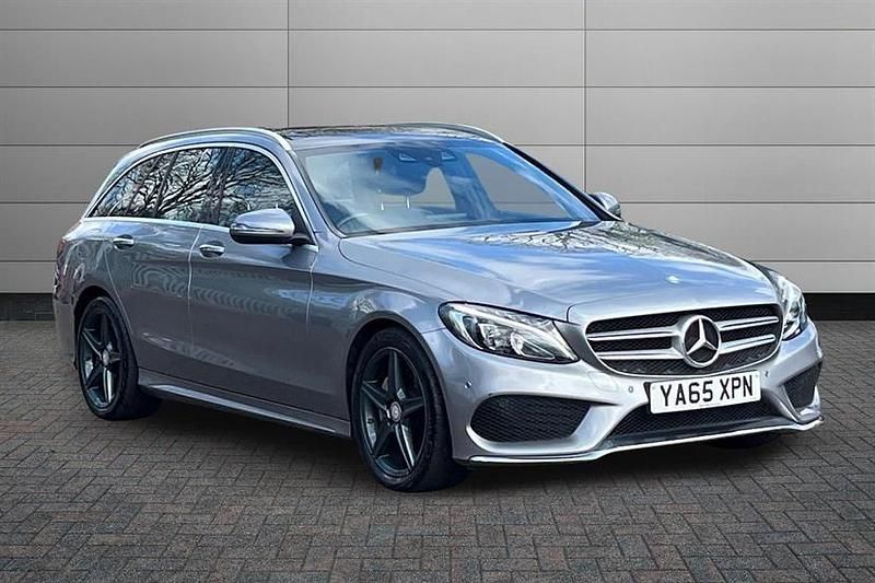 Used Mercedes C220 AMG Line Premium 170 HP (125 kW) 2016 Tenorite grey Estate