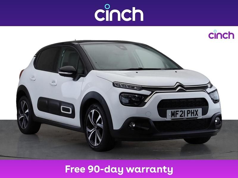 White Used 2021 Citroën C3 PureTech Hatchback | £10,449 (Fair price) - Image 1/3