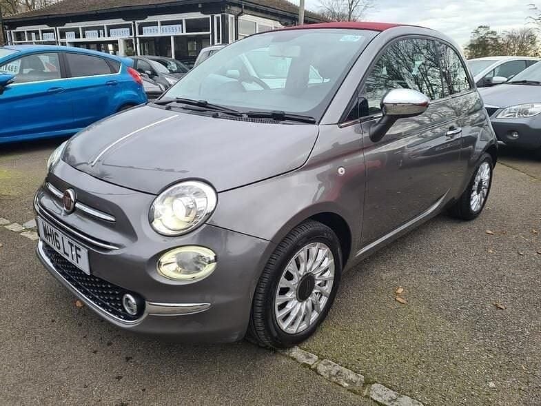 Grey Used 2016 Fiat 500 Lounge Cabriolet | £7,499 (Fair price) - Image 1/4