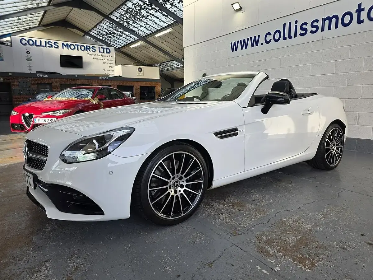 Used Mercedes SLC200 AMG line 2018 White Cabriolet