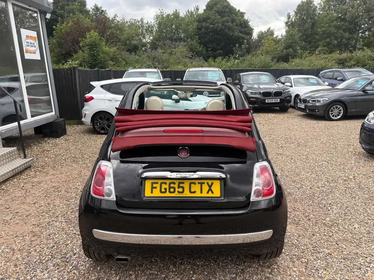 Used Fiat 500 Lounge 69 HP (50 kW) 2015 Black Cabriolet