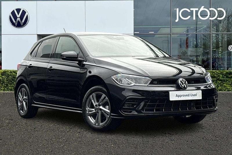 Black Used 2025 VW Polo R-line Hatchback | £21,400 (Fair price) - Image 1/4