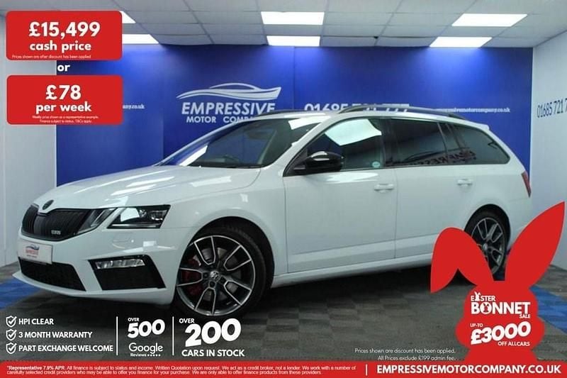 Used Skoda Octavia vRS 245 HP (180 kW) 2019 White Estate
