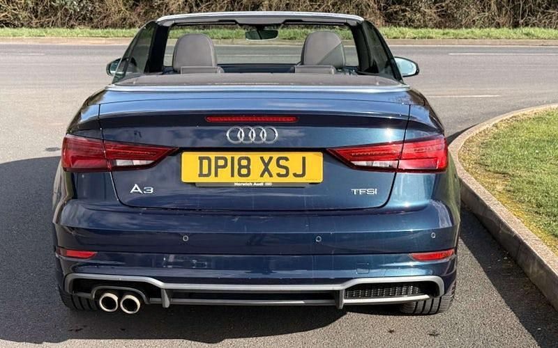 Used Audi A3 Cabriolet S-Line 150 HP (110 kW) 2018 Blue Cabriolet