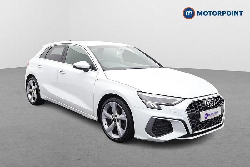 White Used 2023 Audi A3 S-Line Hatchback | £21,499 (Fair price) - Image 1/4
