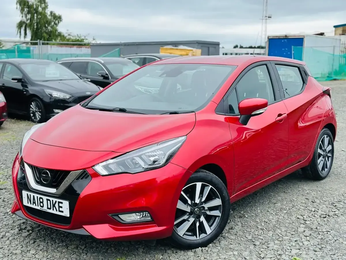 Used Nissan Micra Acenta 71 HP (52 kW) 2018 Red Hatchback