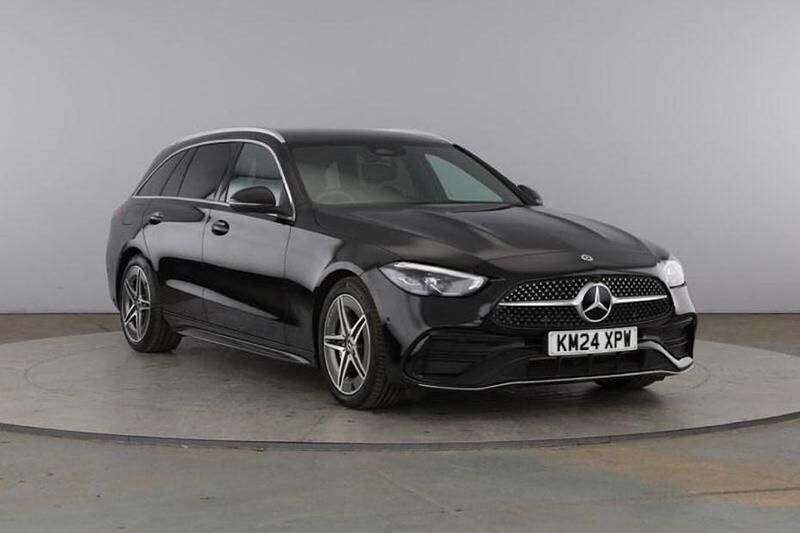 Black Used 2024 Mercedes C220 AMG line Estate | £29,495 (Good price) - Image 1/1