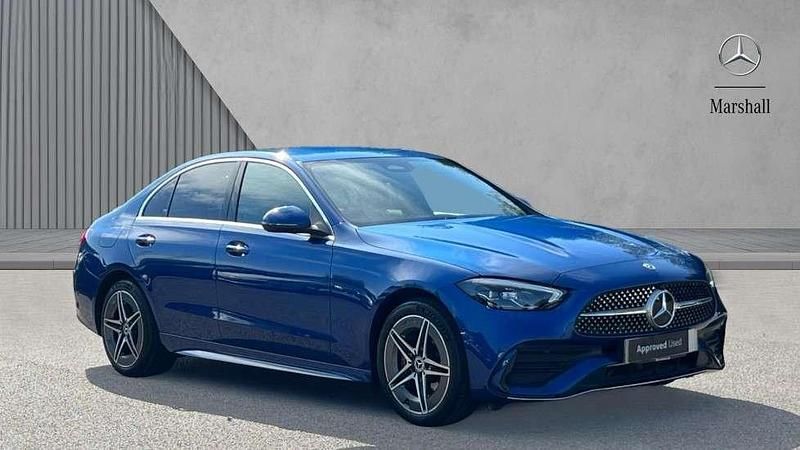 Blue Used 2022 Mercedes C300e AMG line Sedan | £29,999 (Fair price) - Image 1/4
