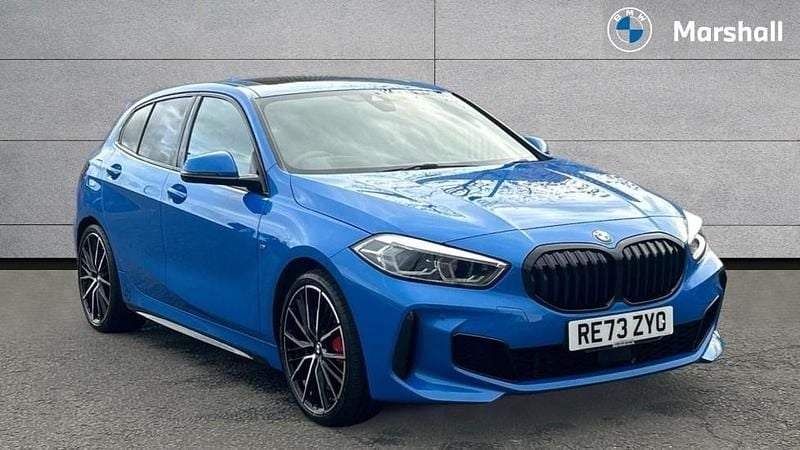 Misano blue metallic Used 2024 BMW 128 Comfort Edition Hatchback | £27,296 (Fair price) - Image 1/4