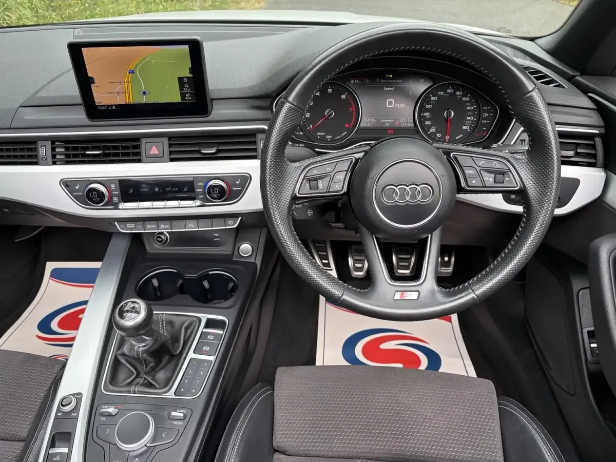 Used Audi A5 Cabriolet S-Line 190 HP (139 kW) 2018 White Cabriolet