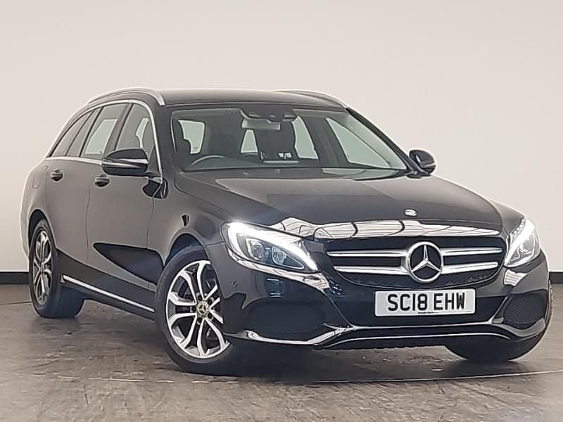 Used Mercedes C200 184 HP (135 kW) 2018 Black Estate