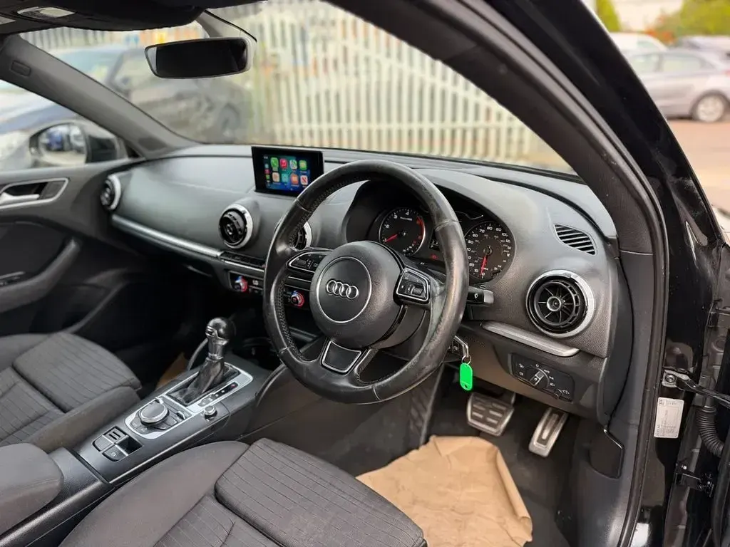 Used Audi A3 S-Line 150 HP (110 kW) 2016 Black Sedan