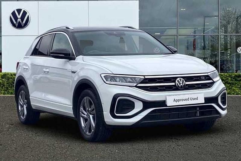 Pure white Used 2025 VW T-Roc R-line SUV | £27,815 (Fair price) - Image 1/4