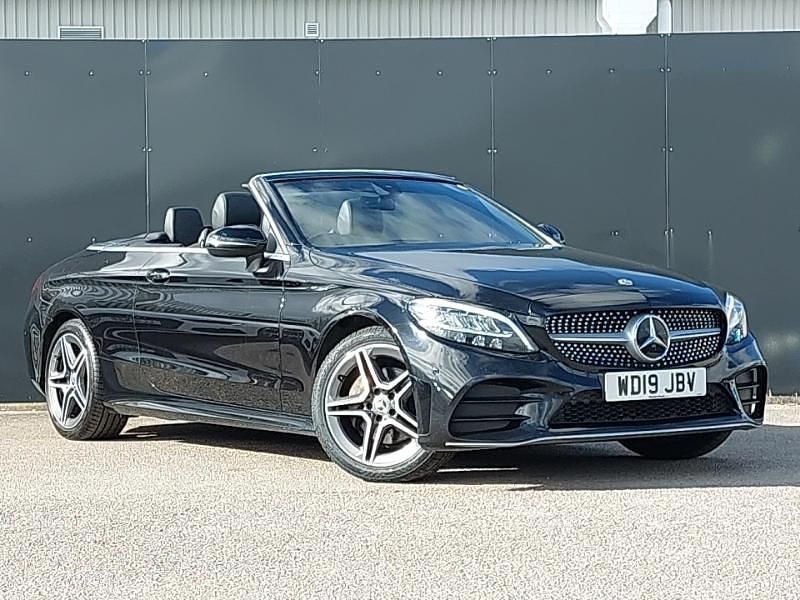 Black Used 2019 Mercedes C200 AMG line Cabriolet | £18,998 (Fair price) - Image 1/4