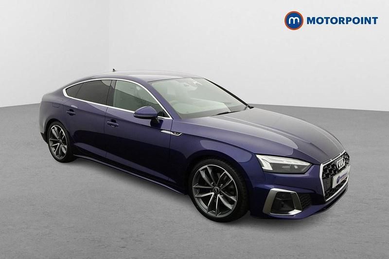 Blue Used 2021 Audi A5 S-Line Coupe | £25,349 (Fair price) - Image 1/4
