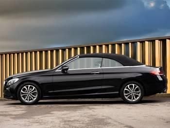 Used Mercedes C250 204 HP (150 kW) 2018 Black Cabriolet