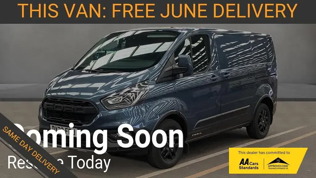 Used Ford Transit Custom 170 HP (125 kW) 2022 Blue Van