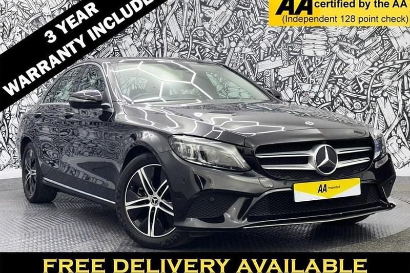 Black Used 2019 Mercedes C220 Premium Plus Sedan | £17,395 (Good price) - Image 1/1