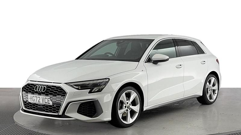 White Used 2022 Audi A3 Sportback S-Line Hatchback | £20,970 (A bit pricey) - Image 1/4