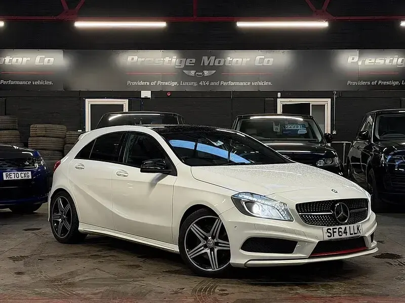 Used Mercedes A250 AMG line 2017 White Hatchback
