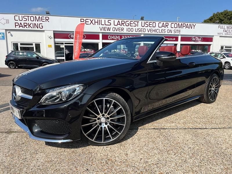 Black Used 2016 Mercedes C220 AMG line Cabriolet | £14,999 (Expensive) - Image 1/4