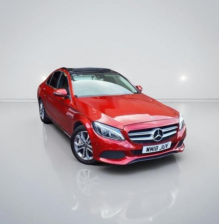 Red Used 2018 Mercedes C350 Premium Plus Sedan | £12,995 (Fair price) - Image 1/4
