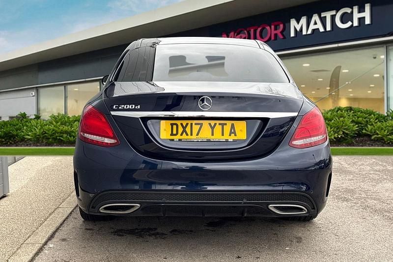 Used Mercedes C200 AMG line 136 HP (100 kW) 2017 Blue Sedan