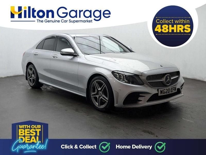 Used Mercedes C200 AMG Line Premium 198 HP (145 kW) 2019 Silver Sedan