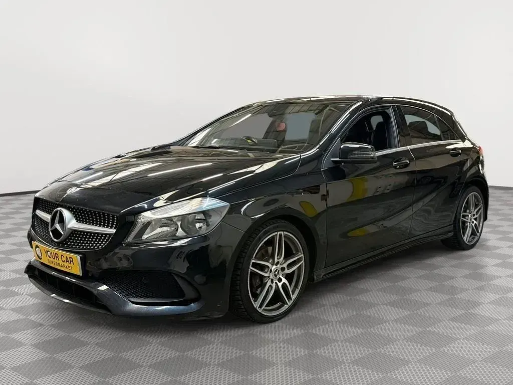 Used Mercedes A180 AMG Line Premium 122 HP (89 kW) 2016 Black Hatchback