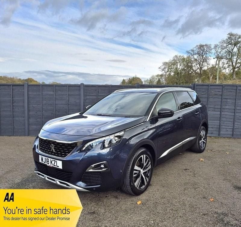 Blue Used 2018 Peugeot 5008 GT-line MPV | £15,450 (Fair price) - Image 1/4