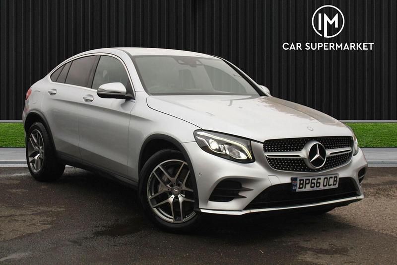 Silver Used 2017 Mercedes GLC220 AMG line Coupe | £15,585 (Fair price) - Image 1/4