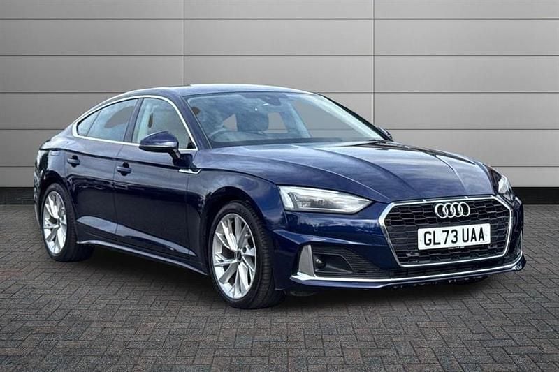 Used Audi A5 Sport 150 HP (110 kW) 2023 Navarra blue Coupe