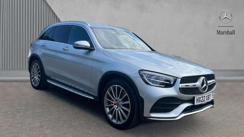 Hightech silver metallic Used 2022 Mercedes GLC220 AMG Line Premium SUV | £33,893 (Expensive) - Image 1/4