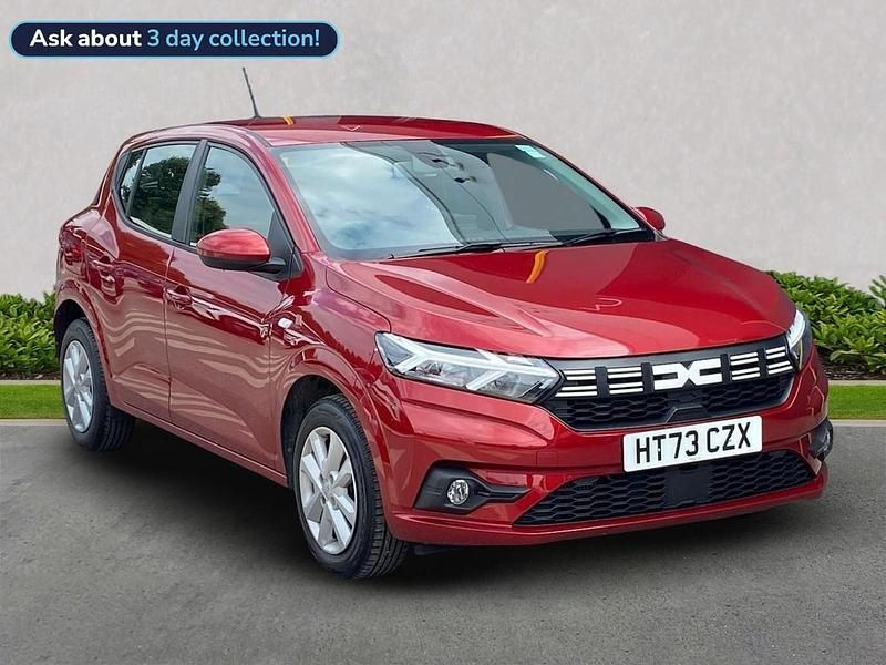 Red Used 2023 Dacia Sandero Expression Hatchback | £10,963 (Fair price) - Image 1/4