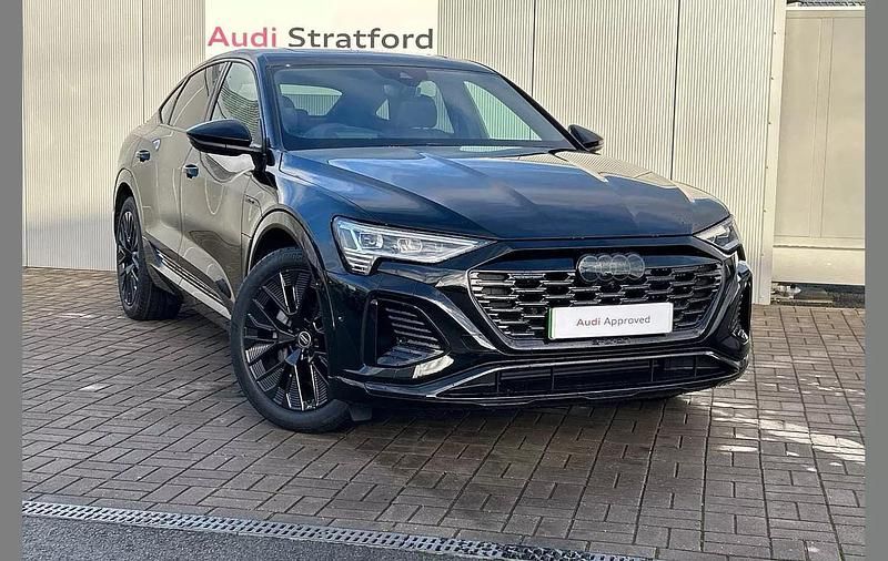Mythos black, metallic Used 2023 Audi Q8 e-tron Black Edition SUV | £44,950 (Expensive) - Image 1/4
