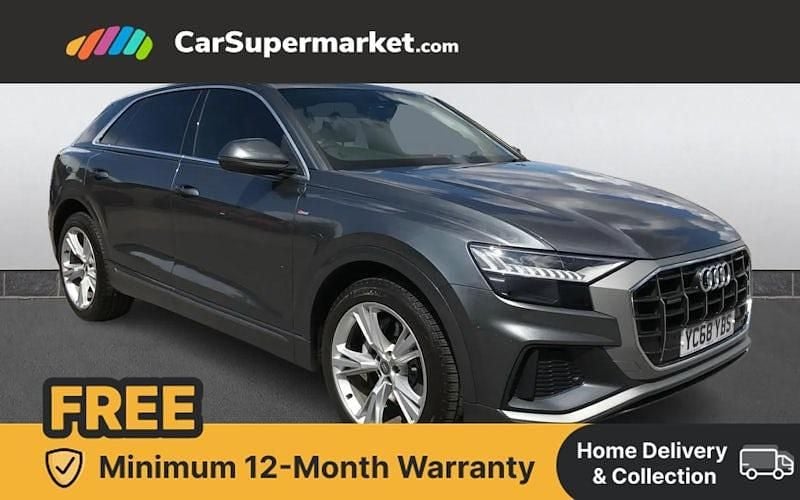 Grey Used 2018 Audi Q8 S-Line SUV | £29,197 (Super price) - Image 1/4