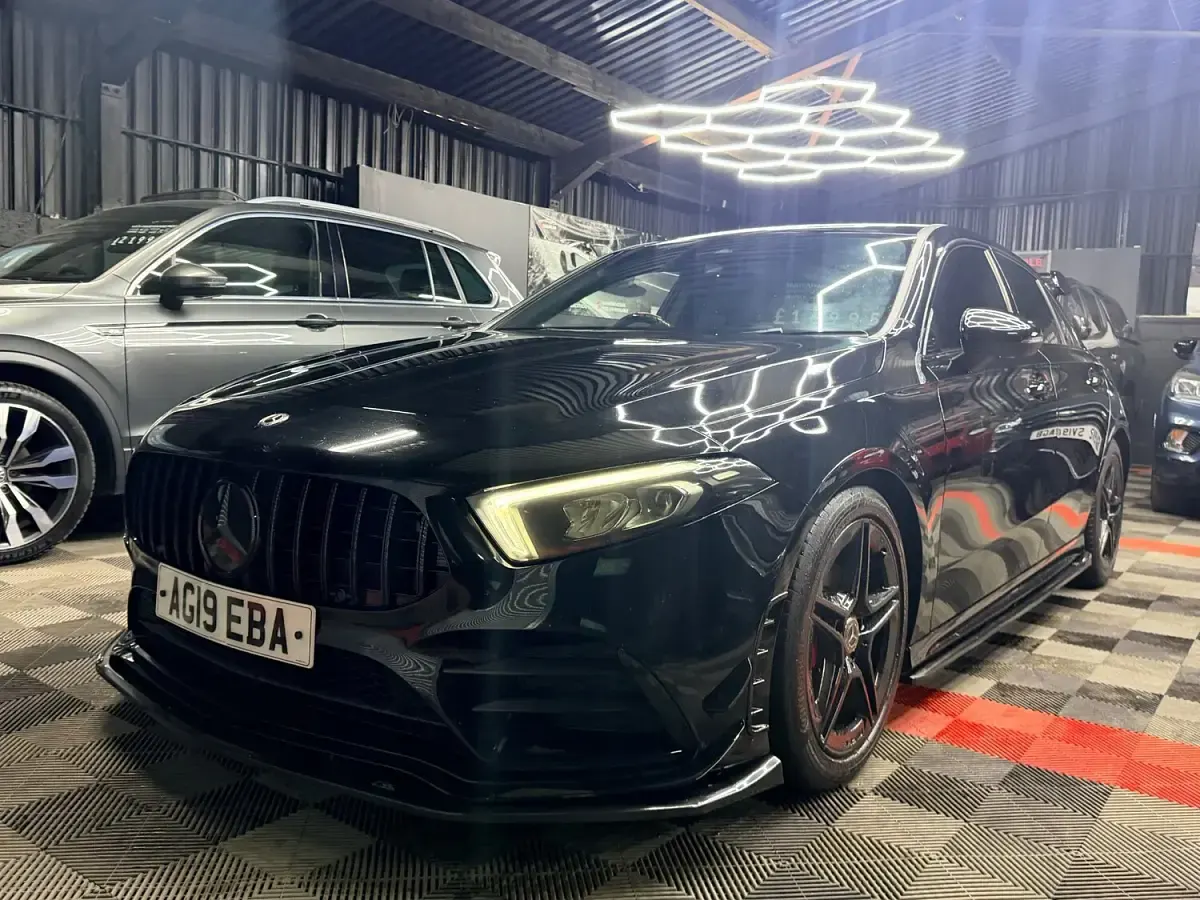 Used Mercedes A200 AMG line 163 HP (119 kW) 2019 Black Hatchback
