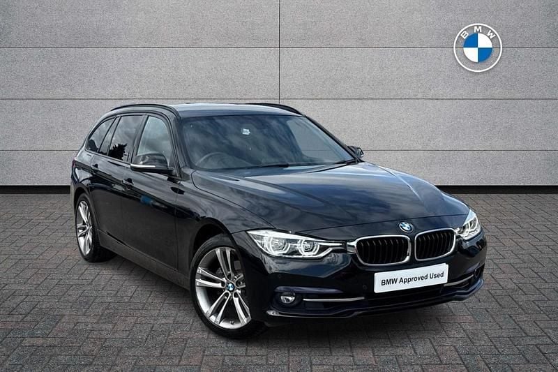 Black sapphire metallic paint Used 2017 BMW 320 Sport Line Estate | £11,990 (Super price) - Image 1/4
