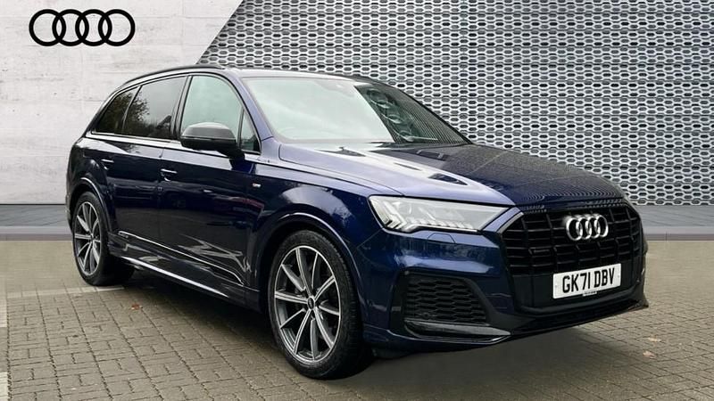 Blue Used 2021 Audi Q7 Black Edition SUV | £36,073 - Image 1/4