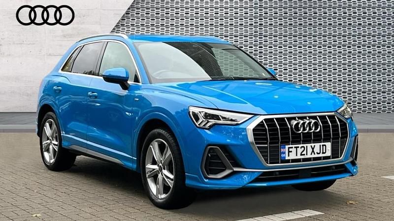 Blue Used 2021 Audi Q3 S-Line SUV | £25,684 (Good price) - Image 1/4