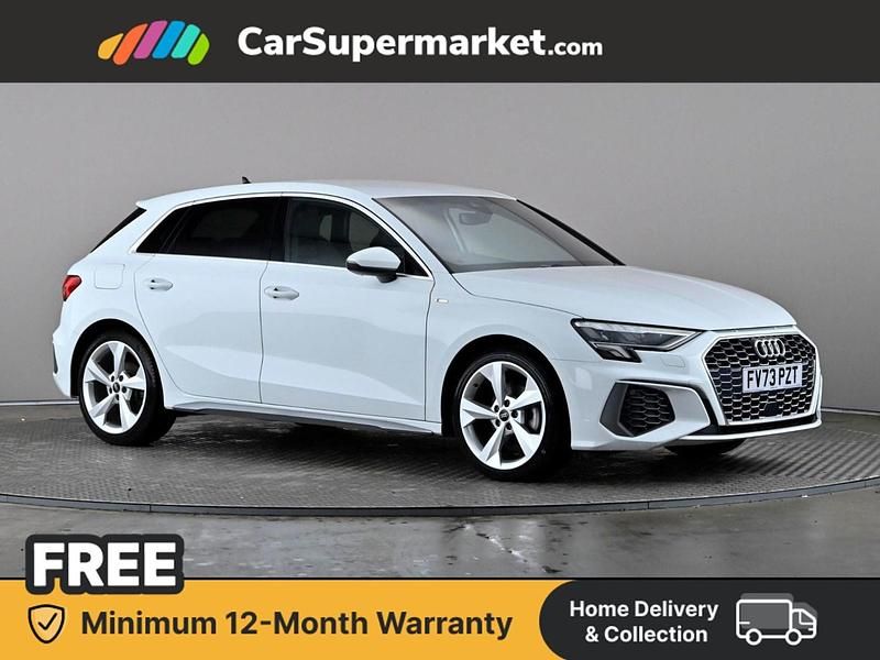 White Used 2023 Audi A3 S-Line Hatchback | £23,397 (Fair price) - Image 1/4