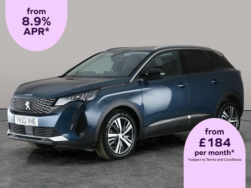 Blue Used 2022 Peugeot 3008 Allure Premium SUV | £14,101 (Good price) - Image 1/2